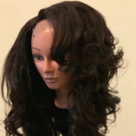 22 inch free part kinky straight closure wig main image 8